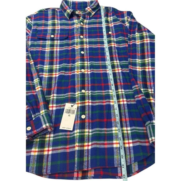 Polo Ralph Lauren Men's Classic Fit Flannel Blue Plaid Workshirt Sz XL NWT $148 - Picture 7 of 12